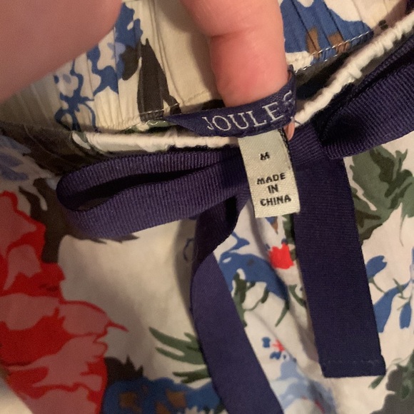 Joules Cotton Floral Pajama Short Set Size Medium - Picture 7 of 10